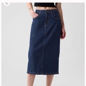 Gap Denim Jean Midi Skirt 24